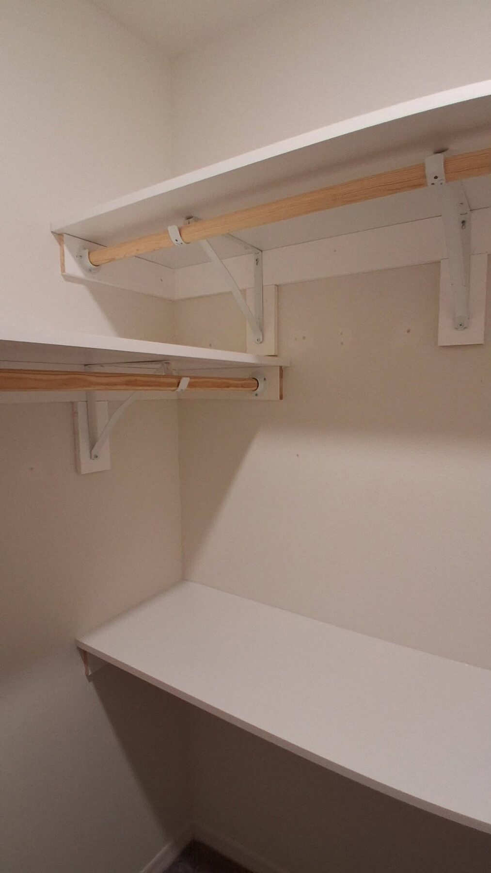 Custom closet shelving installation