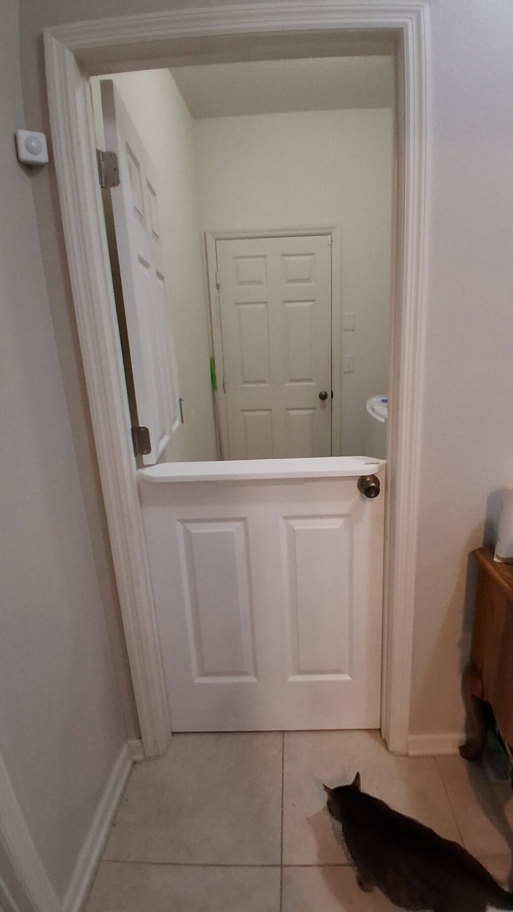 Custom split door installation